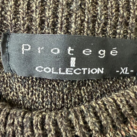 Vtg Protege Collection 3D Knit Pullover Sweater XL Textured Stripes Neutral USA - Picture 3 of 11